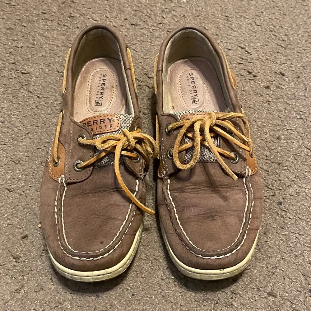 Womens Sperry Top-Sider Angelfish Tan Brown‎ Boat Shoes Size 7 STS90547